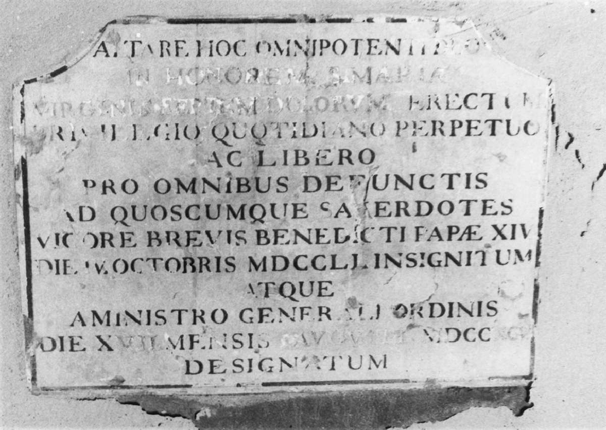 lapide - manifattura sassolese (metà sec. XVIII)