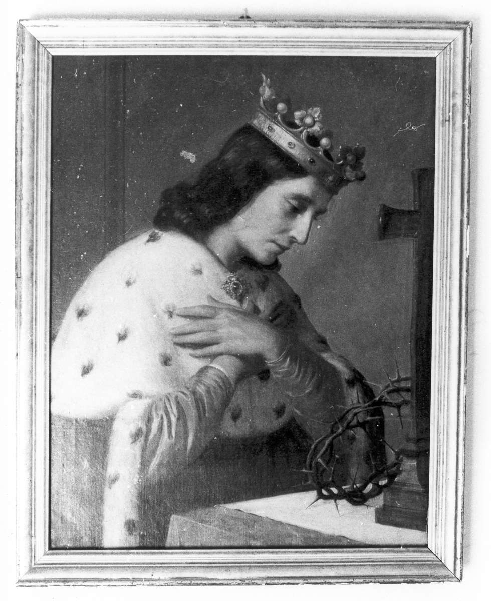 San Ludovico re di Francia (dipinto) - manifattura emiliana (ultimo quarto sec. XIX)