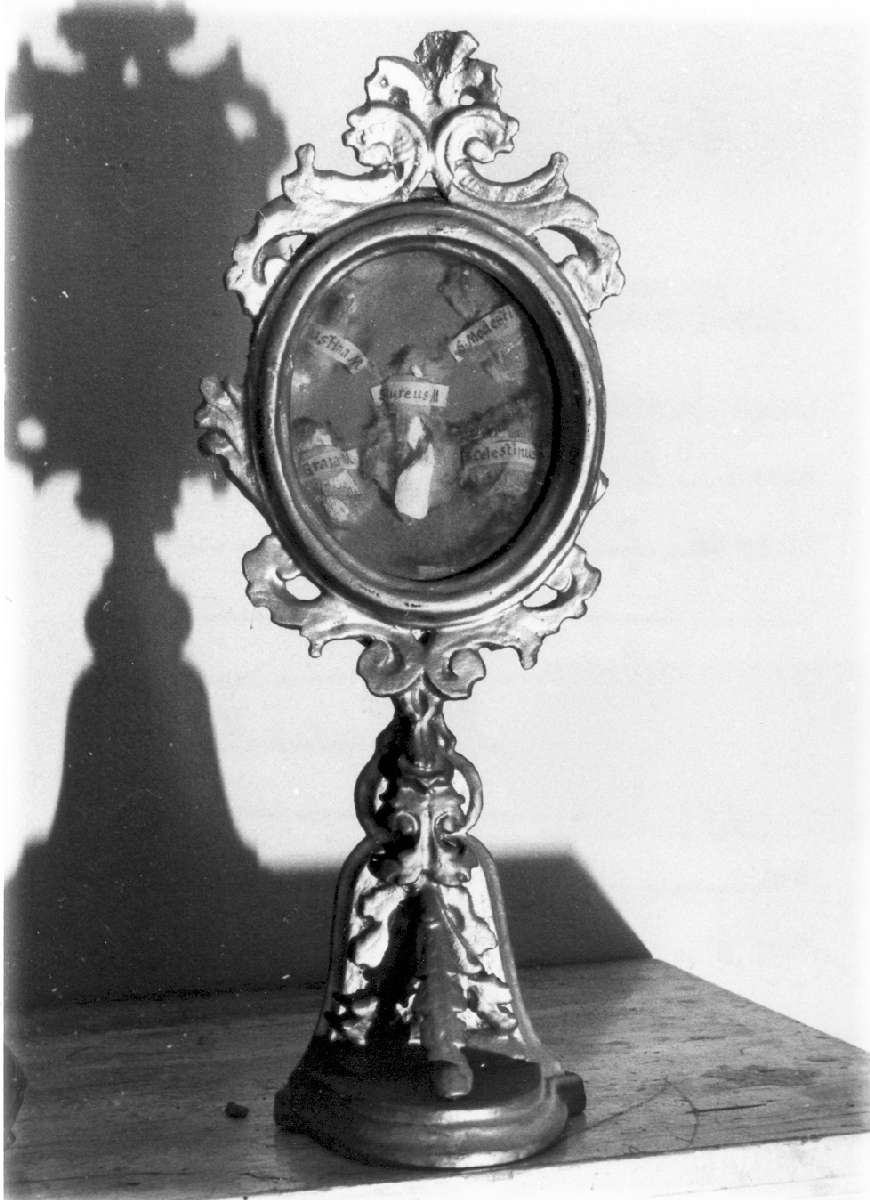 reliquiario - a ostensorio, serie - manifattura emiliana (seconda metà sec. XVIII)