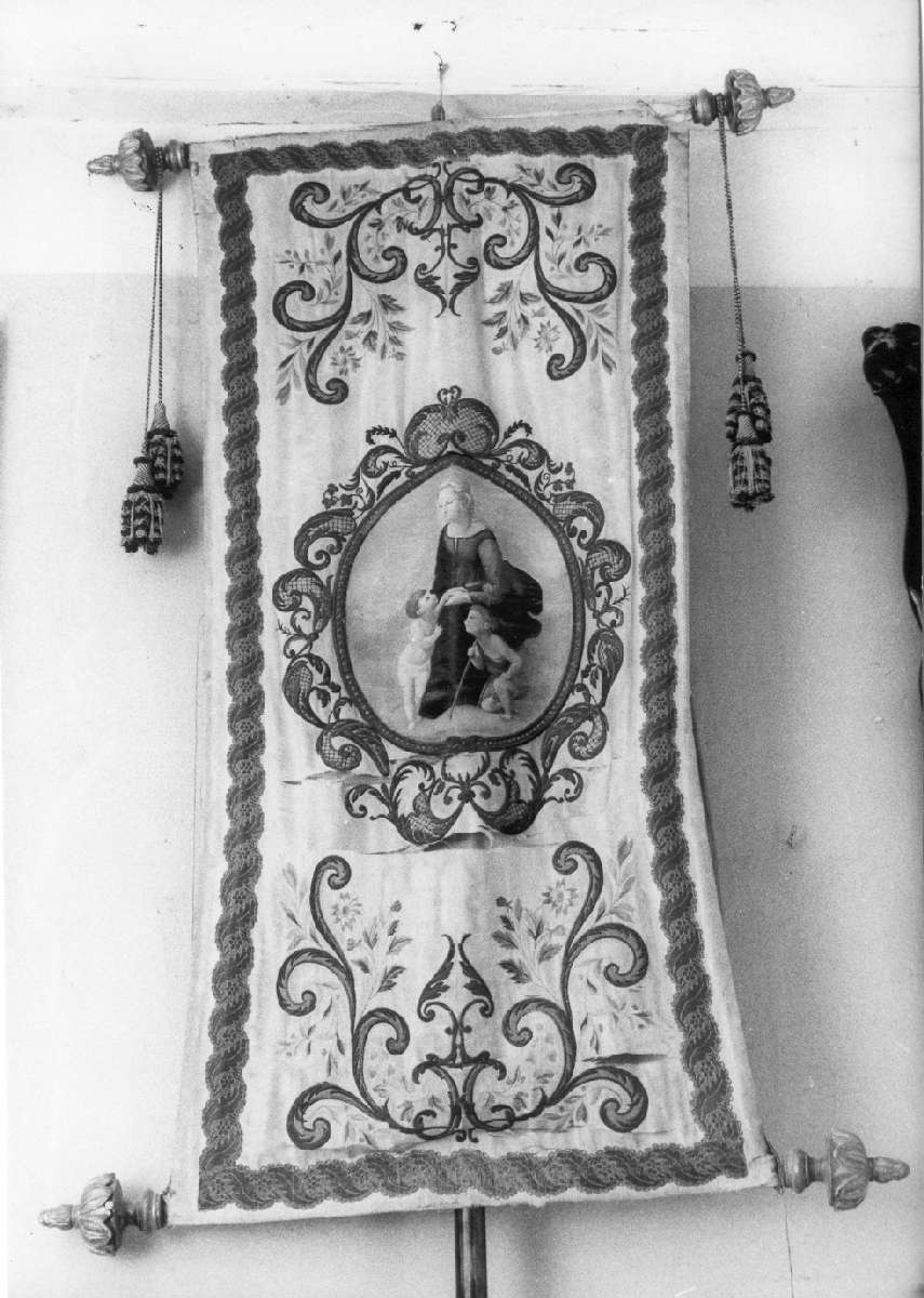 Madonna con Gesù Bambino (stendardo processionale) - manifattura modenese (sec. XIX)
