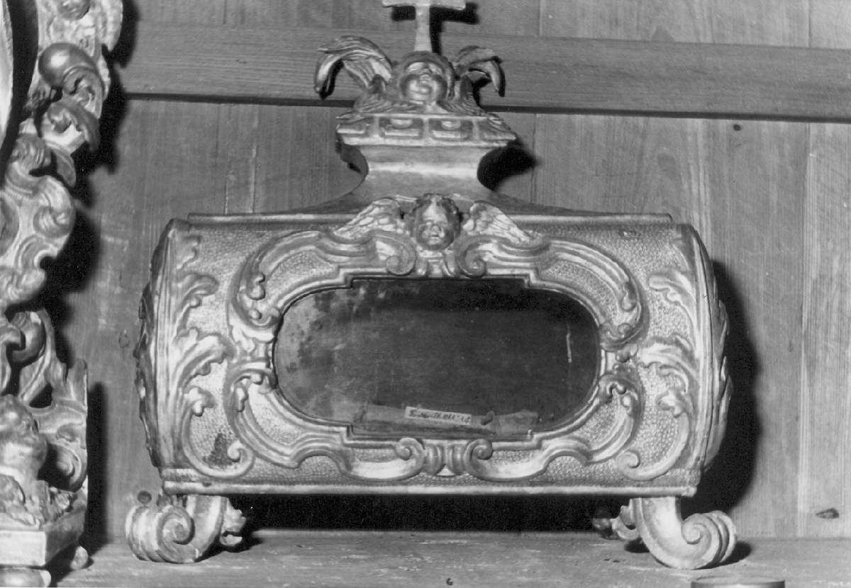 reliquiario a teca - a urna - manifattura modenese (sec. XIX)