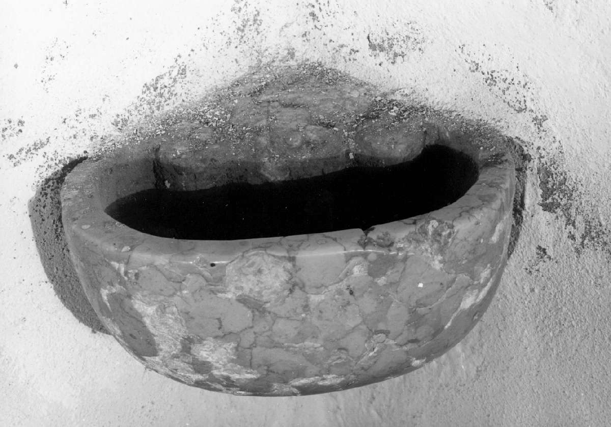 acquasantiera da parete - manifattura Italia settentrionale (sec. XVIII)