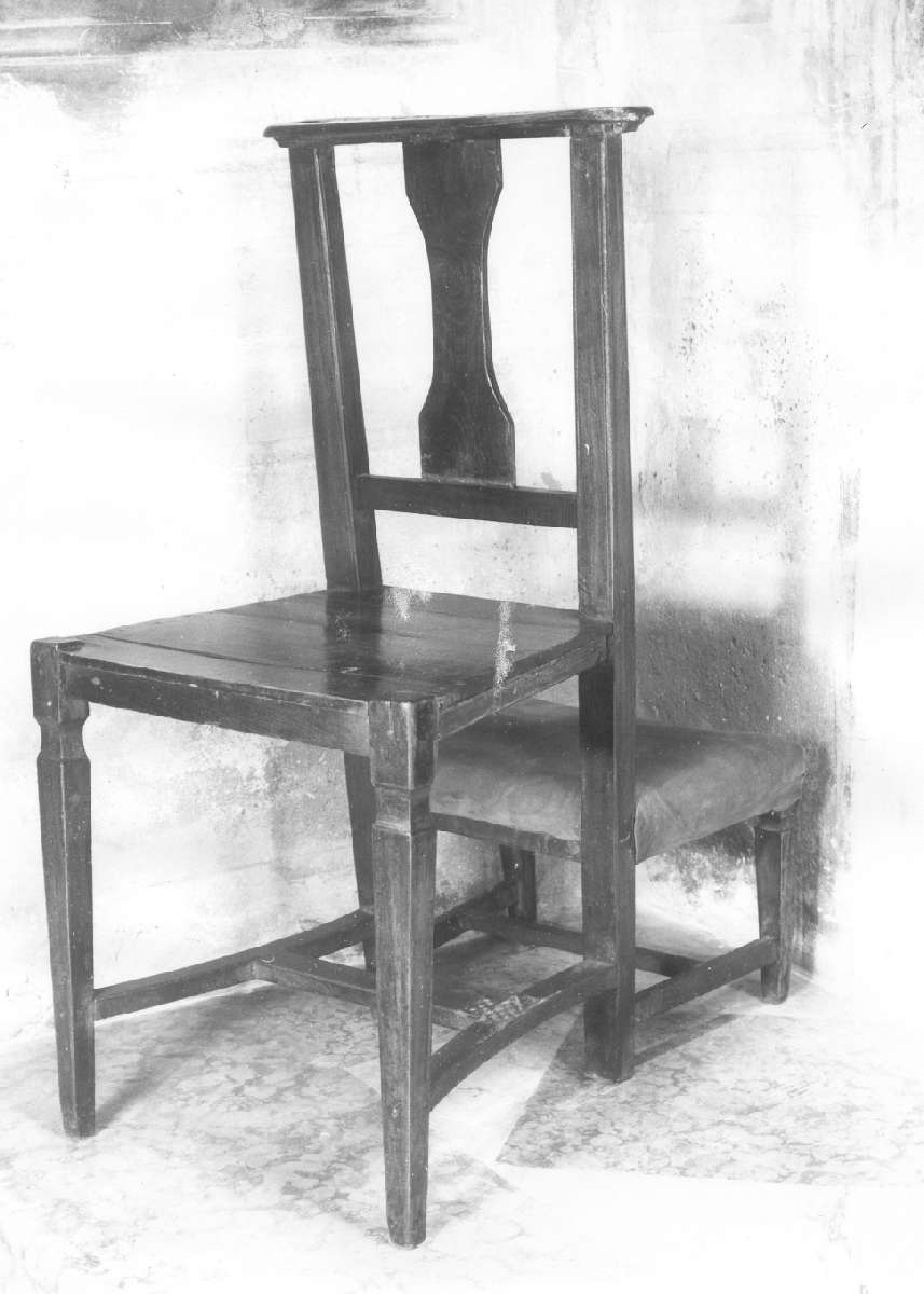 sedia con inginocchiatoio - manifattura modenese (seconda metà sec. XIX)