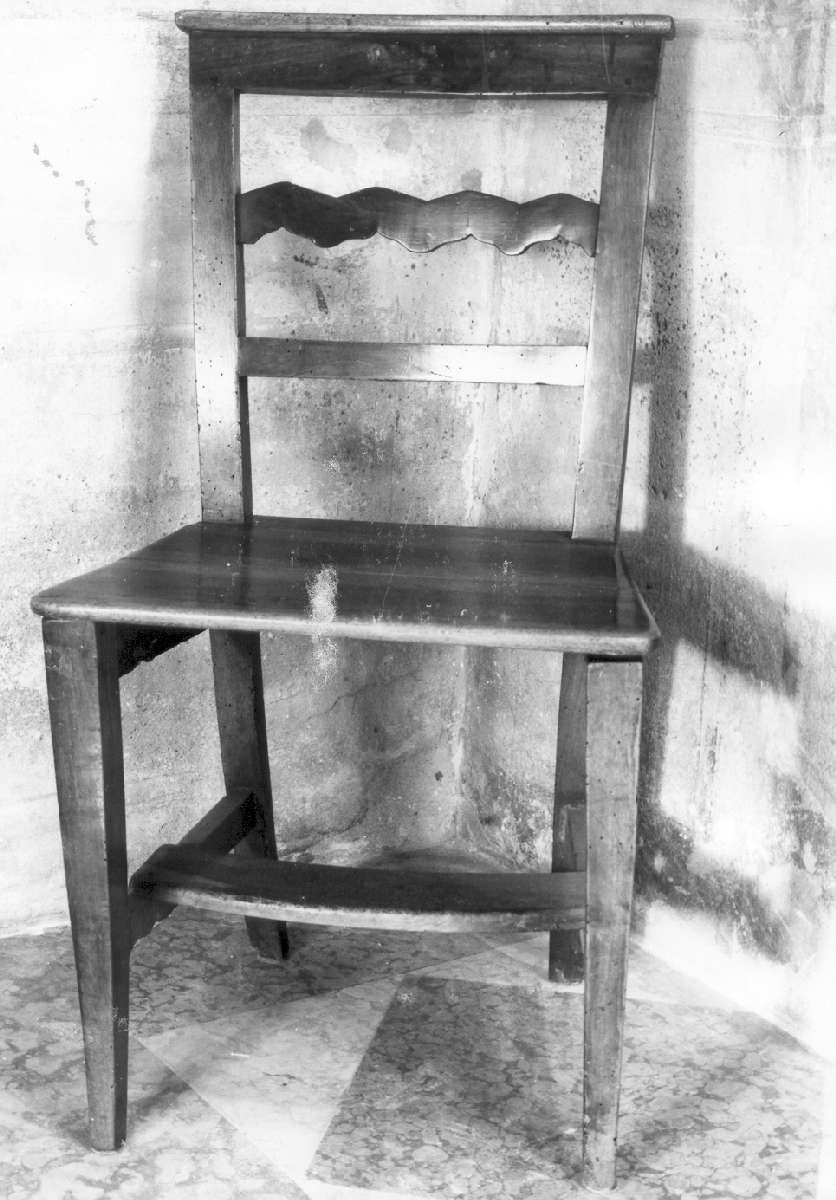 sedia con inginocchiatoio - manifattura modenese (fine sec. XIX)