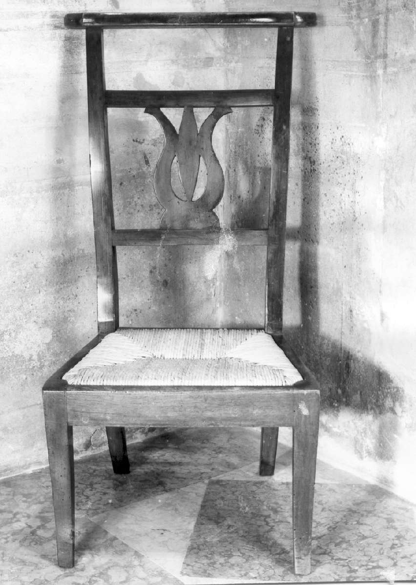 sedia con inginocchiatoio - manifattura modenese (seconda metà sec. XIX)