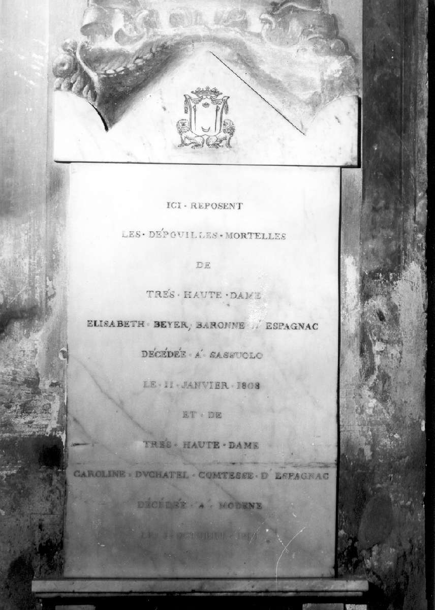 lapide - manifattura modenese (primo quarto sec. XIX)