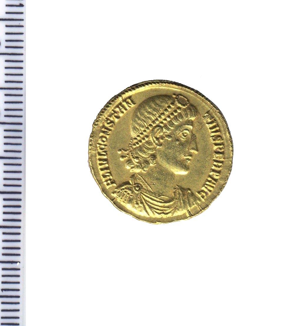 moneta - solido - produzione romana tardoimperiale (sec. IV d.C)