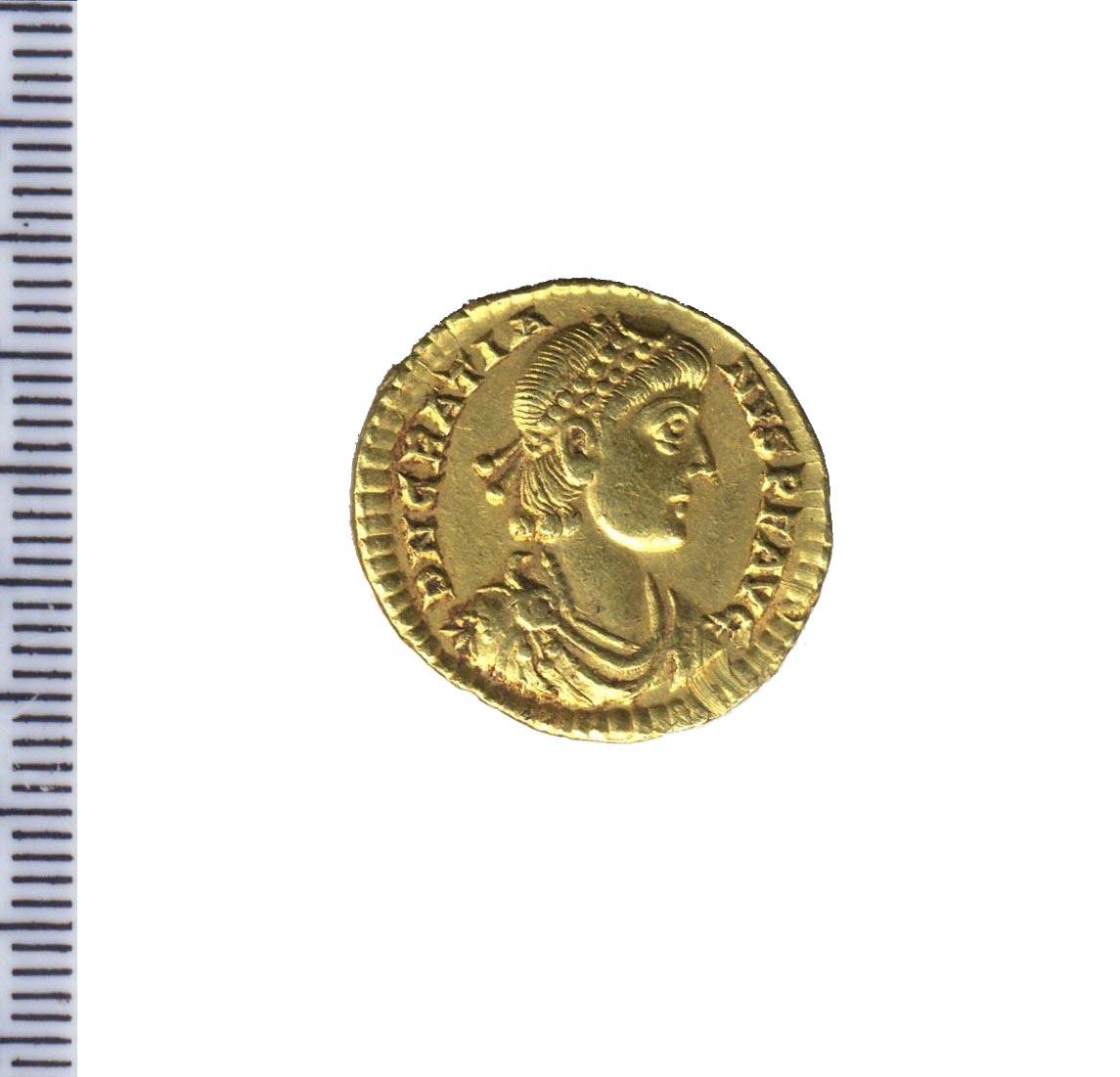 moneta - solido - produzione romana tardoimperiale (sec. IV d.C)