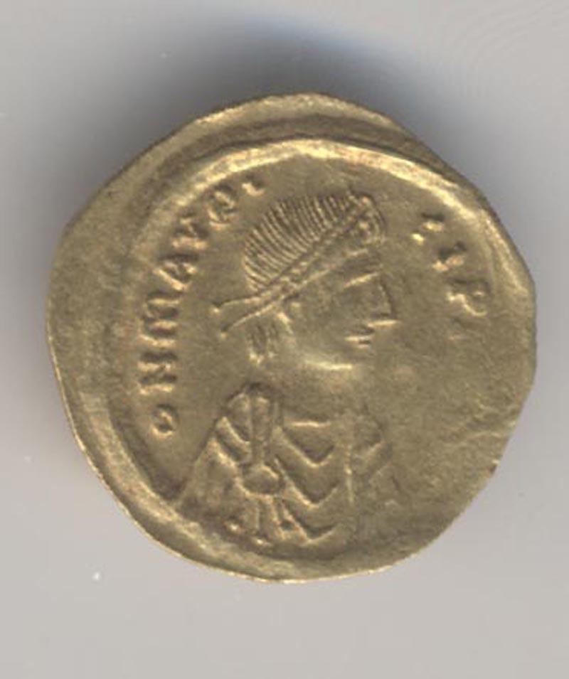 moneta - semisse - produzione bizantina (sec. VI d.C)