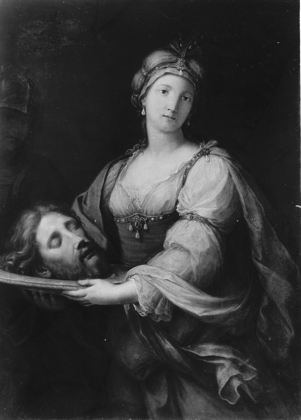 Salomè con la testa di San Giovanni Battista sul piatto (dipinto) di Zoboli Giacomo (sec. XVIII)