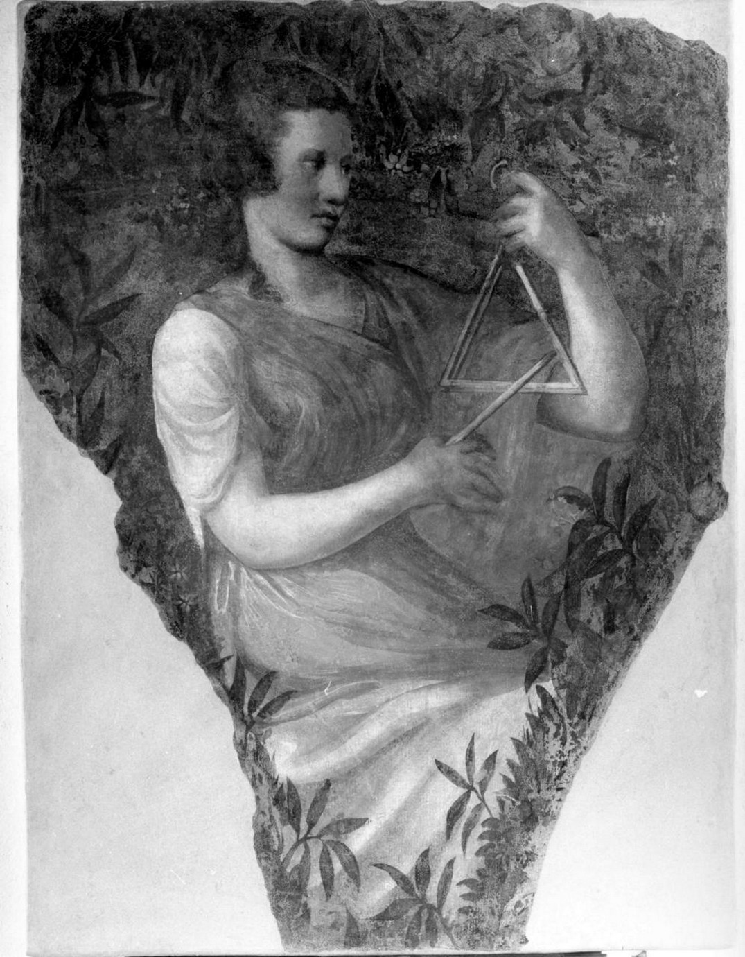 suonatrice di triangolo (dipinto) di Dell'Abate Niccolò (sec. XVI)