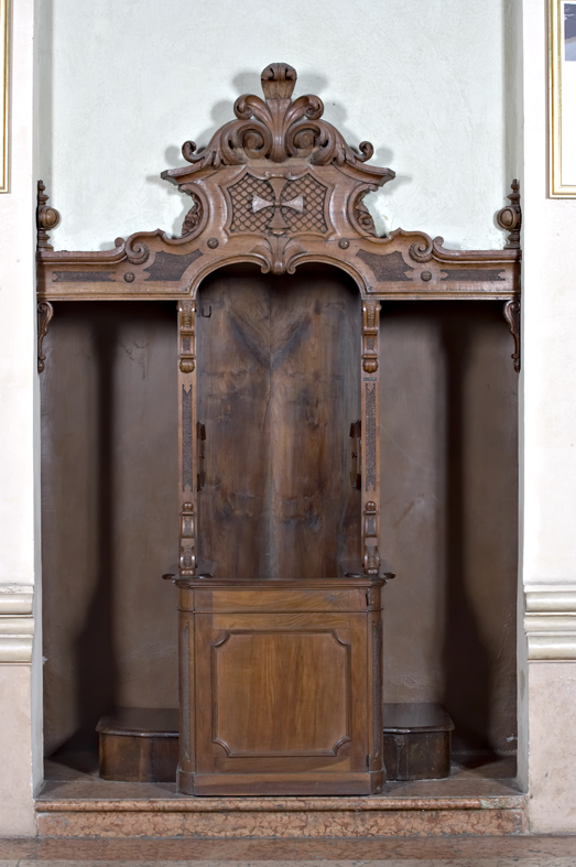 confessionale, elemento d'insieme di Boni Fedele (sec. XIX)