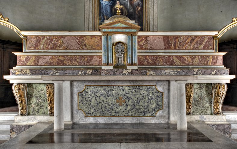 altare maggiore, elemento d'insieme di Perini (sec. XIX)