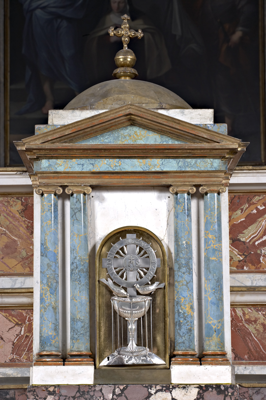 tabernacolo - a frontale architettonico, elemento d'insieme di Perini (sec. XIX)