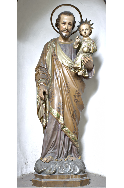 San Giuseppe e Gesù Bambino (statua, elemento d'insieme) - bottega italiana (metà sec. XX)