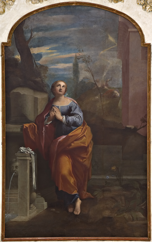 Santa Barbara (dipinto, elemento d'insieme) di Bononi Carlo (sec. XVII)