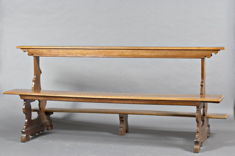 banco da chiesa, serie - bottega emiliana (fine sec. XVIII)