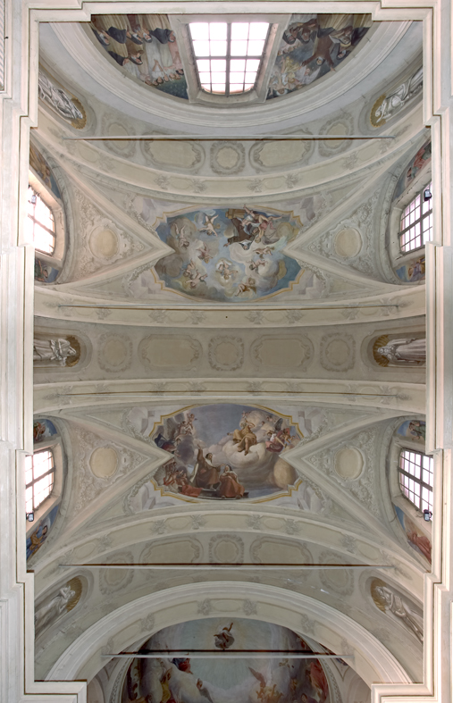 Episodi della vita di Santa Teresa d'Avila (decorazione pittorica, complesso decorativo) di Govi Anselmo, Tamagnini Giannino, Ferrarini Ariello, Iotti Walter, Gandini Gino, Tamagnini Remo, Leonardi Nello, Poli Vivaldo (sec. XX)