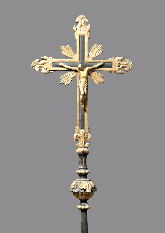 croce processionale, opera isolata - bottega emiliana (fine/inizio secc. XVIII/ XIX)