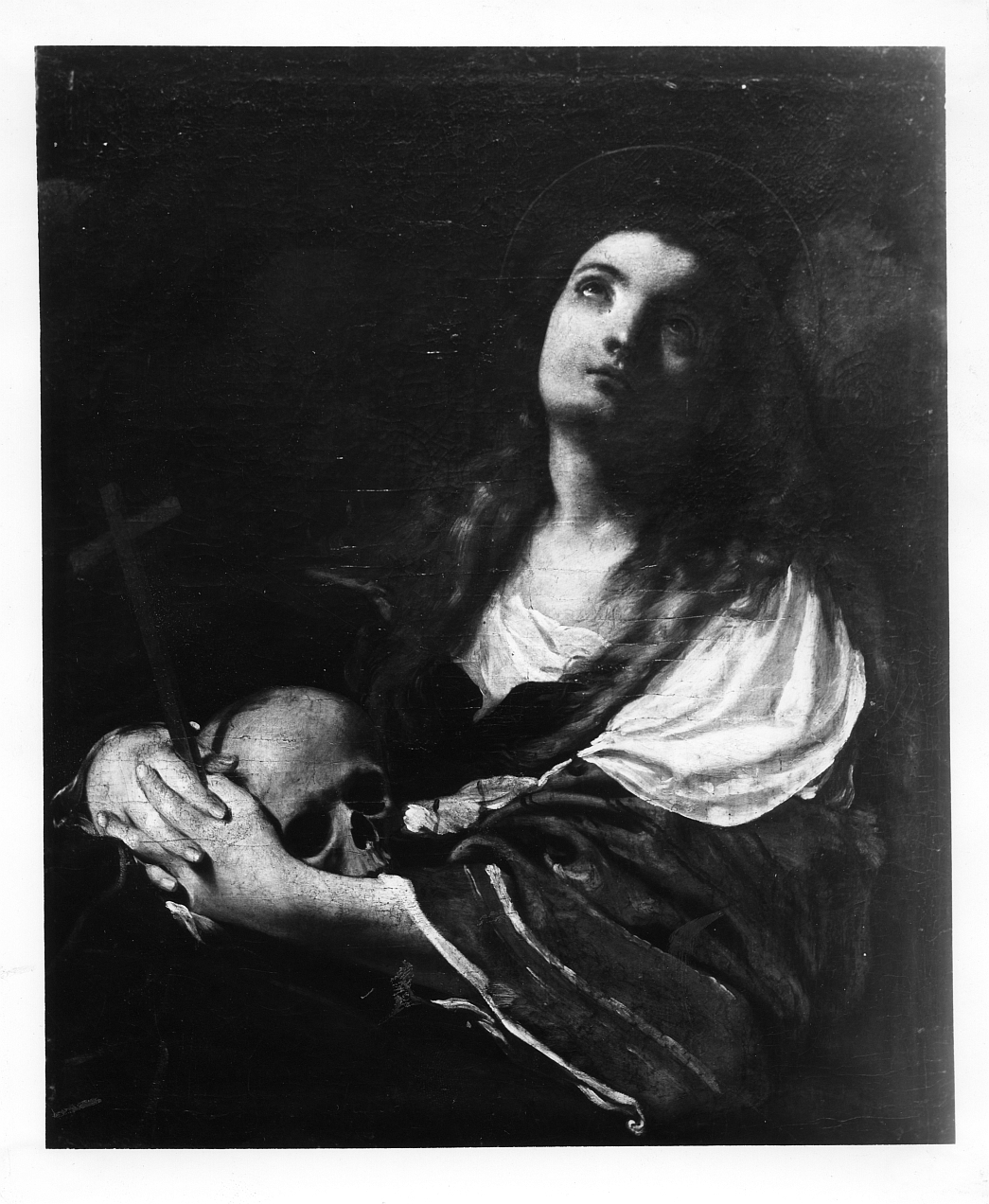 Maddalena con teschio, Santa Maria Maddalena (dipinto, opera isolata) di Cavedone Giacomo (sec. XVII)