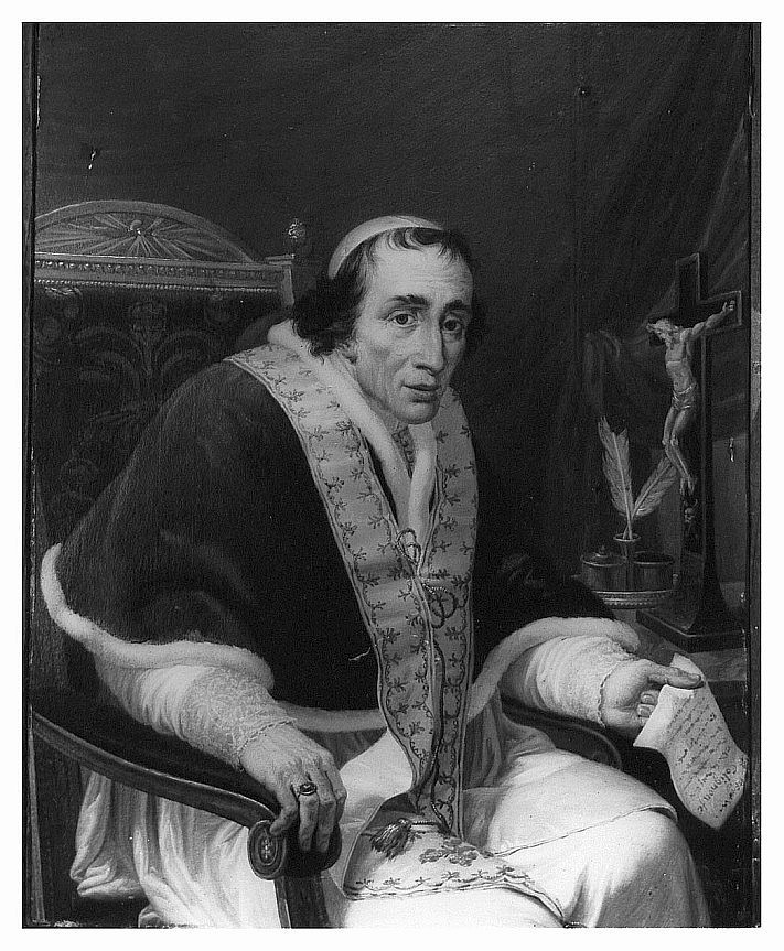 Ritratto di Pio VII, ritratti di papi (dipinto, opera isolata) di Collignon Giuseppe (sec. XIX)