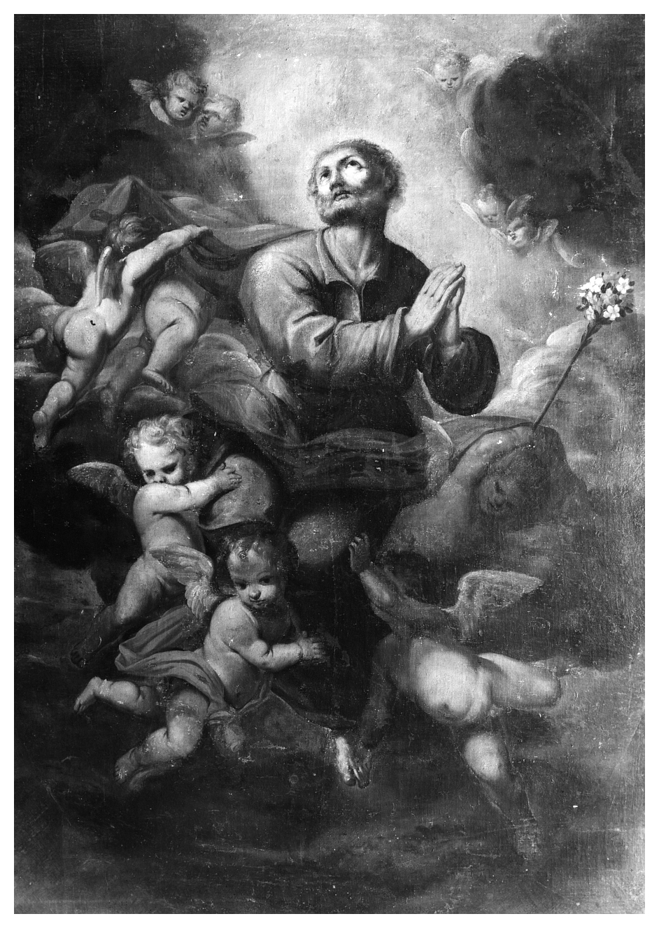 San Giuseppe in gloria, San Giuseppe (dipinto, opera isolata) di Consetti Antonio (sec. XVIII)