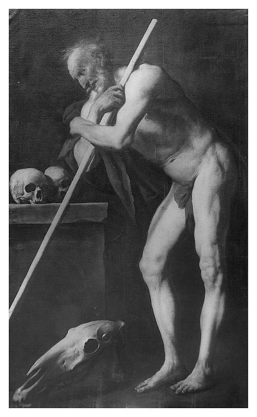 Vecchio filosofo (Nudo di Vecchio), filosofo (dipinto, opera isolata) di Muttoni Pietro detto Pietro della Vecchia (sec. XVII)