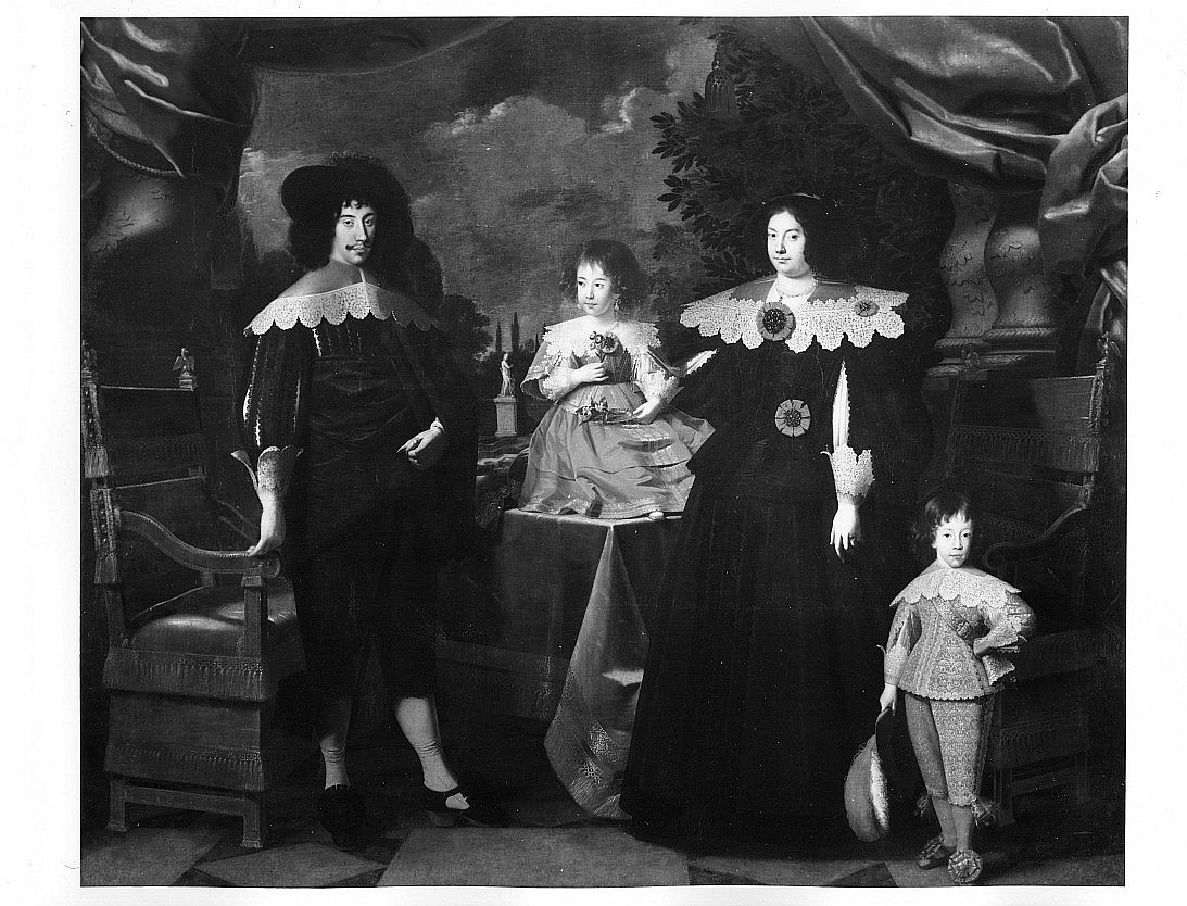 La famiglia di Francesco I d'Este, Famiglia di Francesco I (dipinto, opera isolata) di Regnier Nicolas (maniera), Sustermans Justus (cerchia) (sec. XVII)