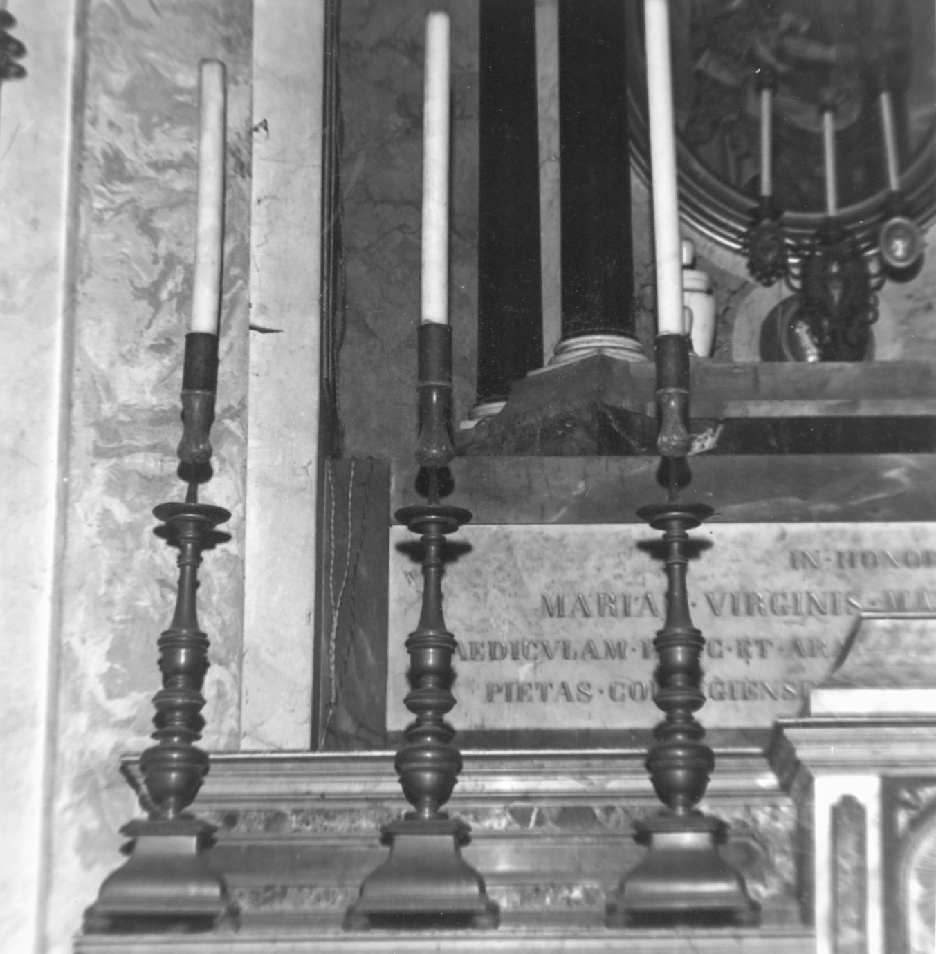 candeliere d'altare, serie - bottega emiliana (prima metà sec. XIX)