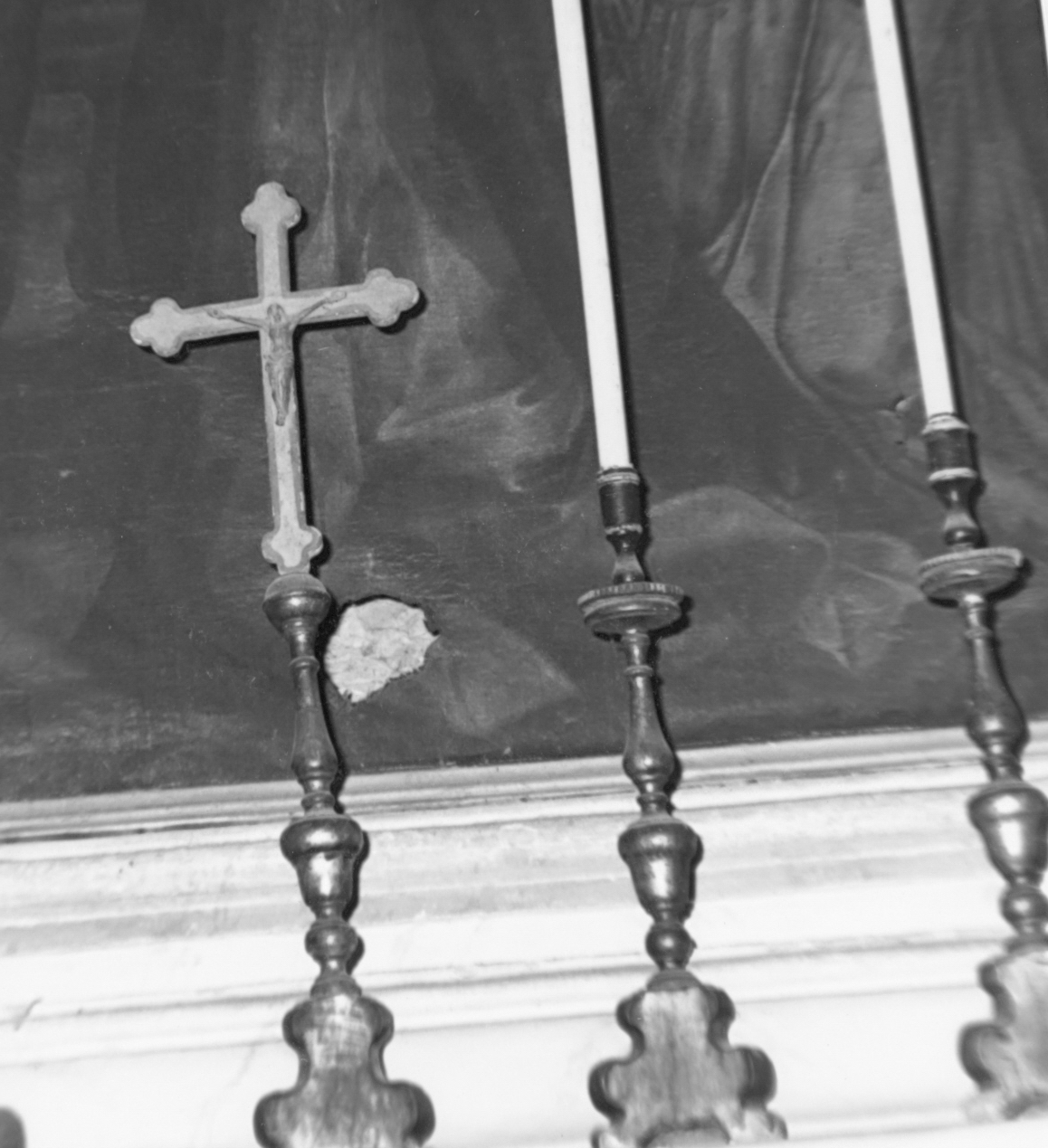 candeliere d'altare, serie - bottega emiliana (seconda metà sec. XVIII)