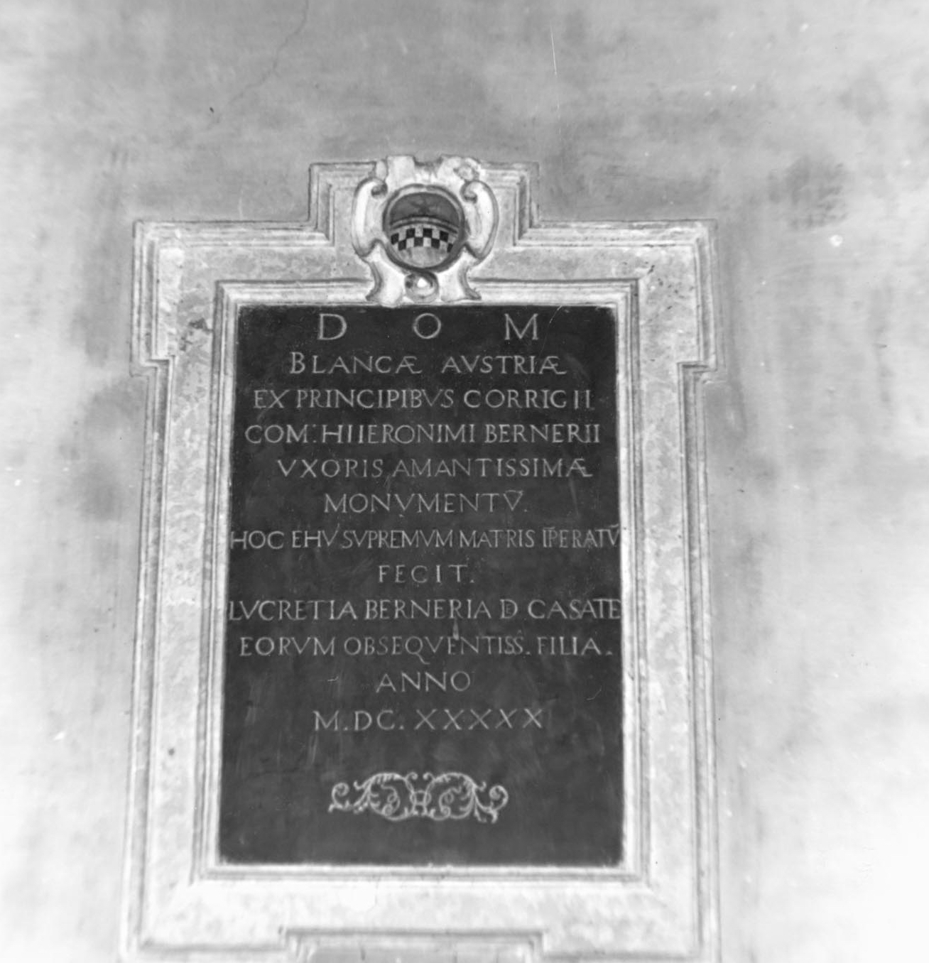 lapide tombale - bottega emiliana (sec. XVII)