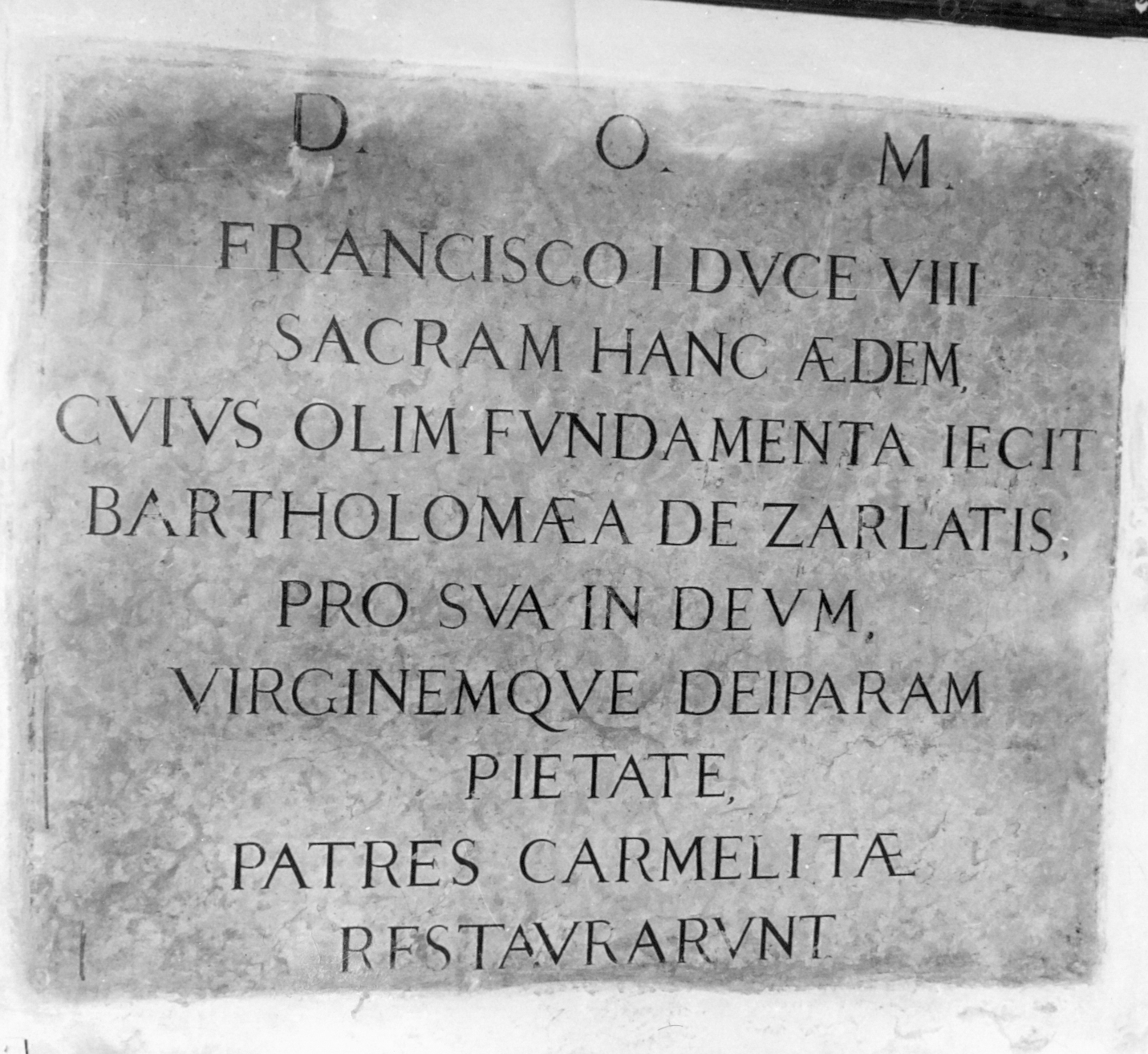 lapide commemorativa - ambito modenese (sec. XVII)
