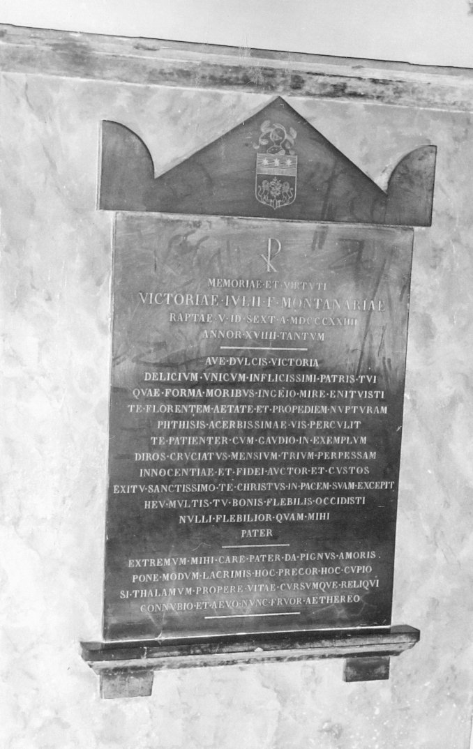 lapide commemorativa - bottega emiliana (sec. XIX)