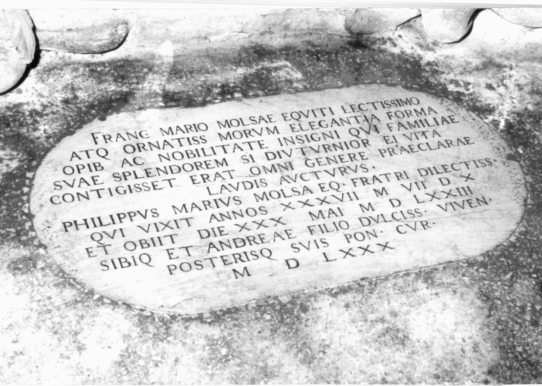 lapide commemorativa - bottega modenese (sec. XVI)