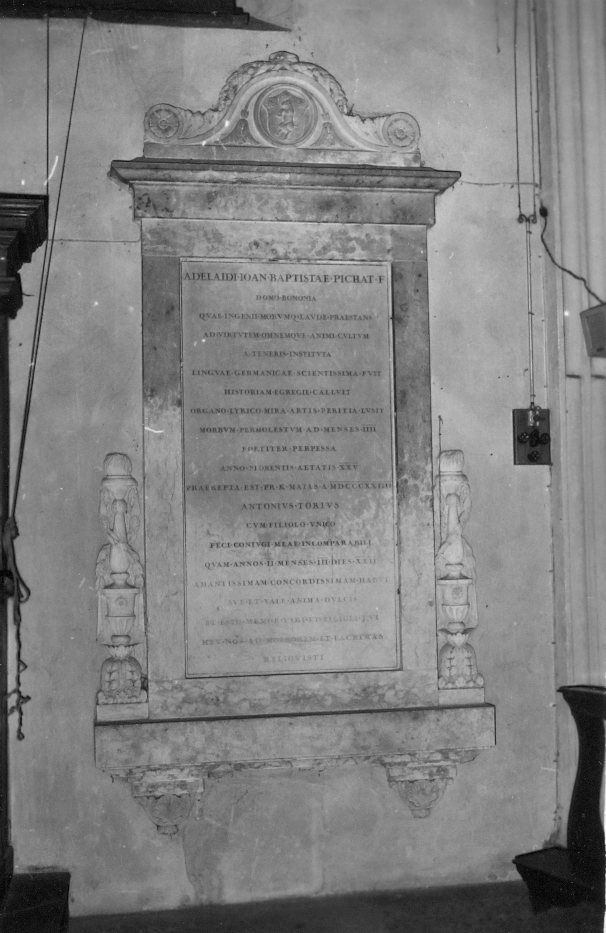 lapide tombale - a parete - ambito emiliano (sec. XIX)