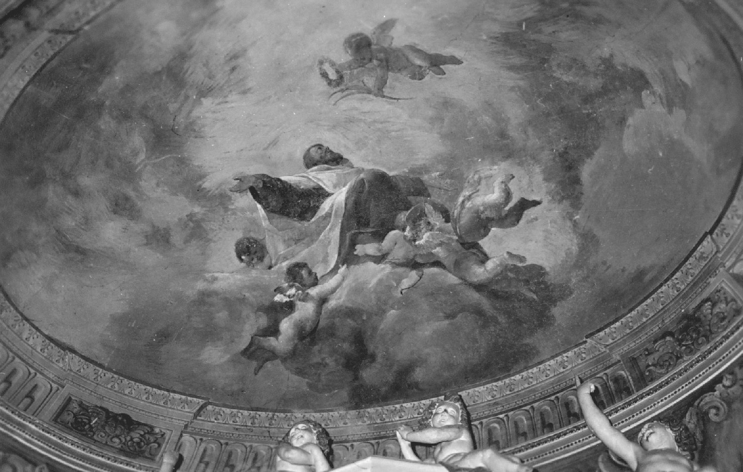 storie di Sant'Angelo carmelitano (dipinto murale) di Mitelli Agostino, Colonna Angelo Michele (metà sec. XVII)