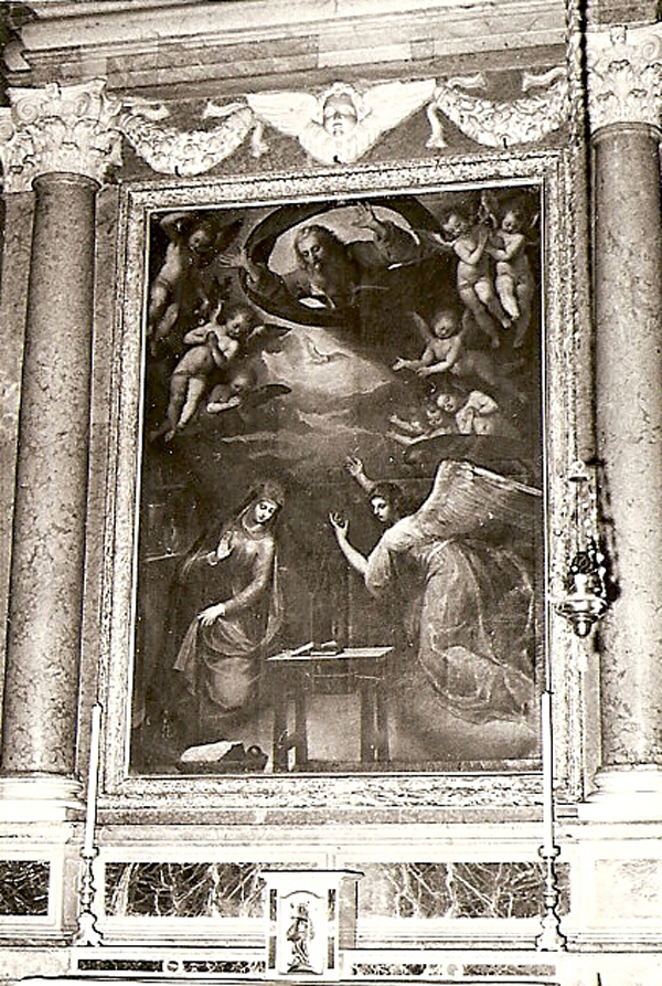 Madonna annunciata (pala d'altare) di Ligozzi Jacopo (sec. XVII)