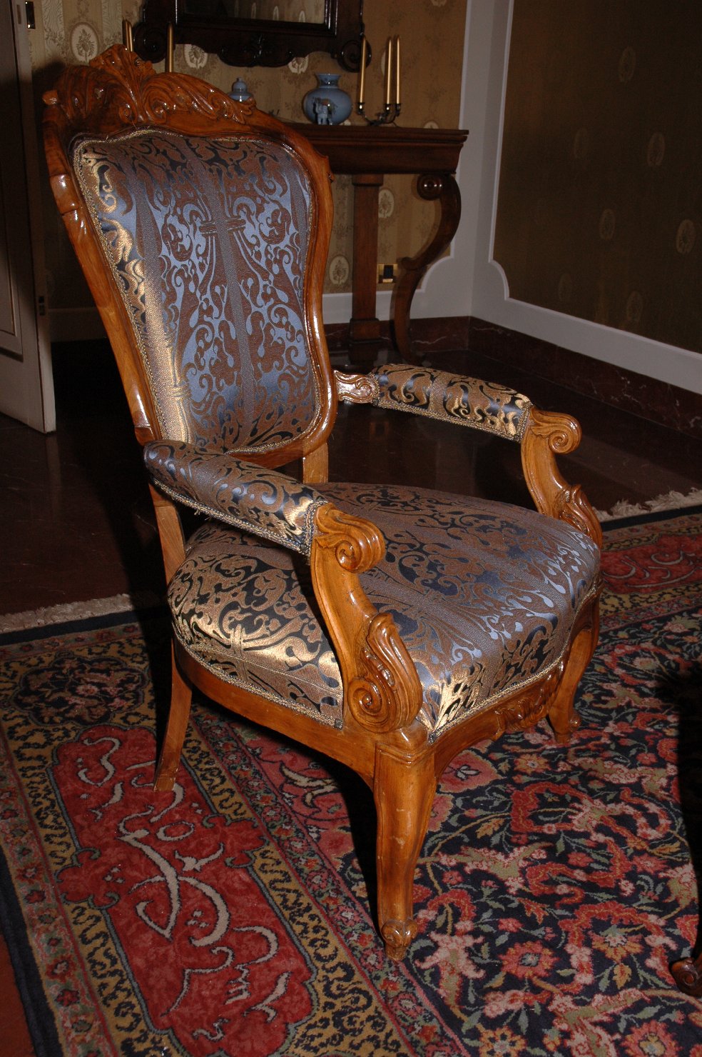 poltroncina - bottega italiana (seconda metà sec. XIX)