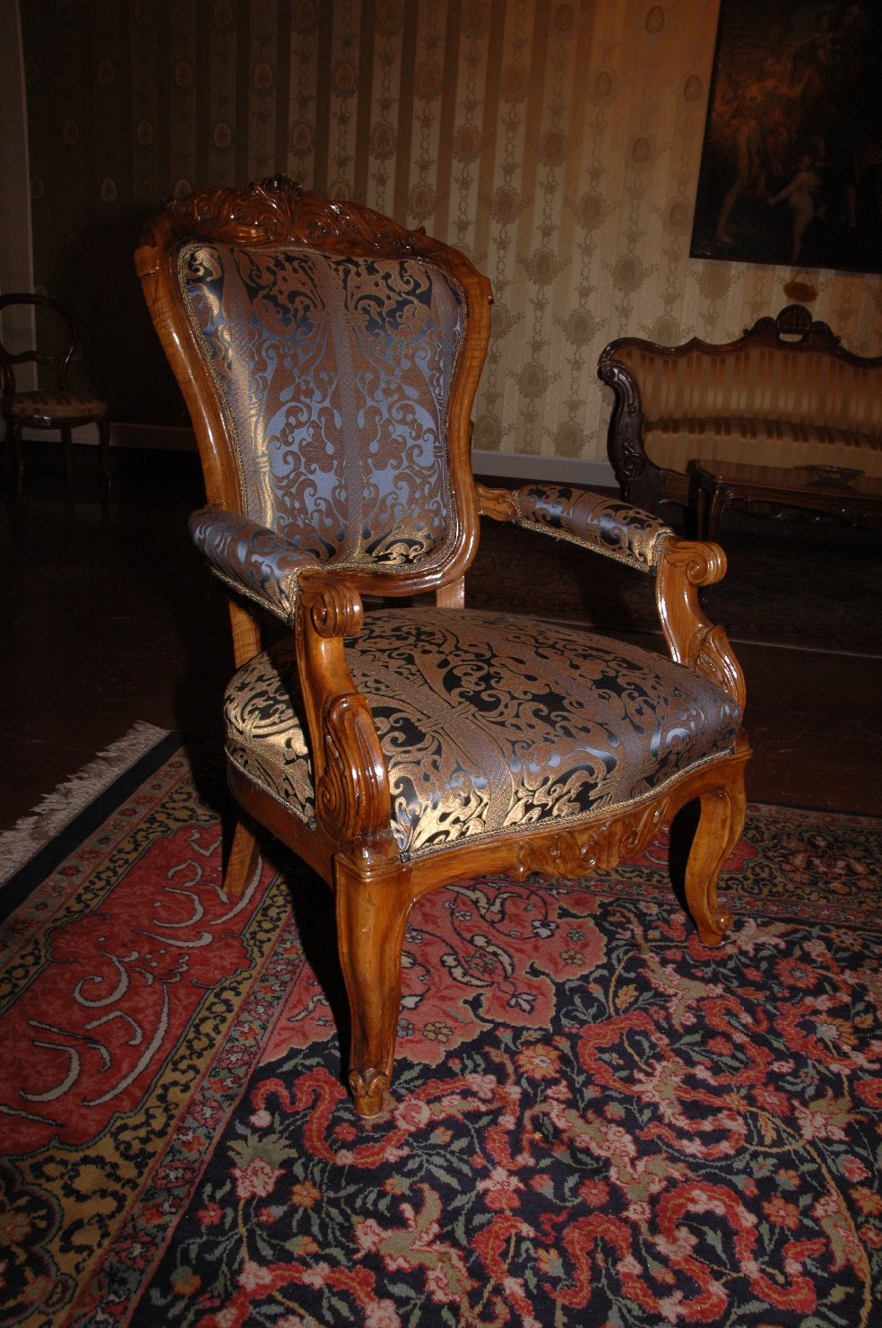 poltroncina - bottega italiana (seconda metà sec. XIX)