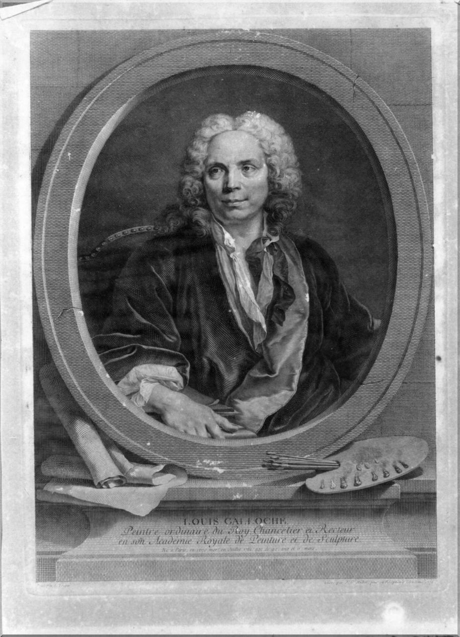 ritratto di Louis Galloche (stampa) di Müller Johann Gotthard, Tocqué Louis (sec. XVIII)