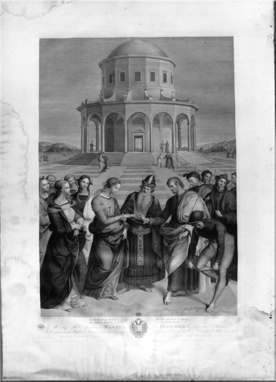 Sposalizio di Maria Vergine (stampa) di Sanzio Raffaello, Longhi Giuseppe (sec. XIX)