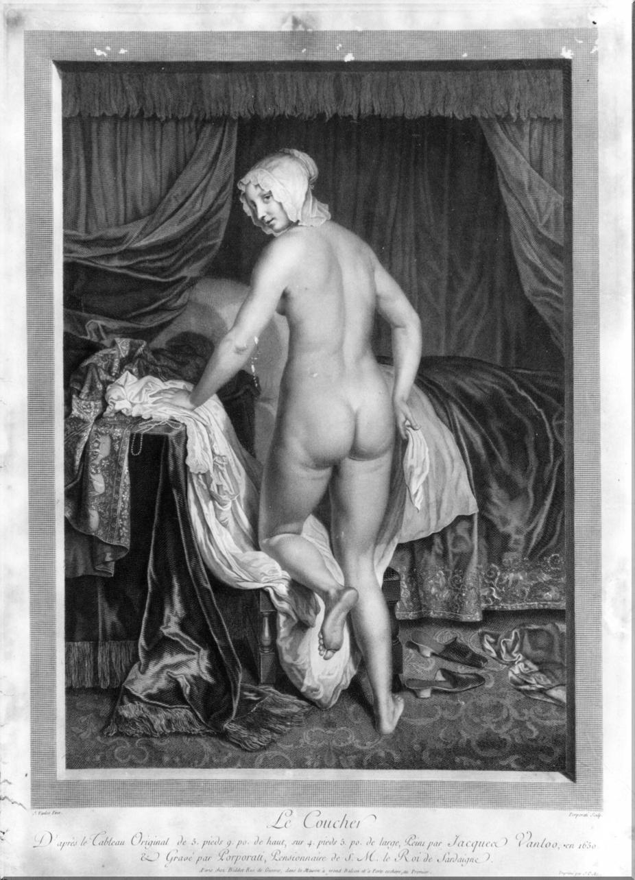 donna in piedi vista di profilo (stampa) di Seiter Daniel, Porporati Carlo Antonio (sec. XVIII)