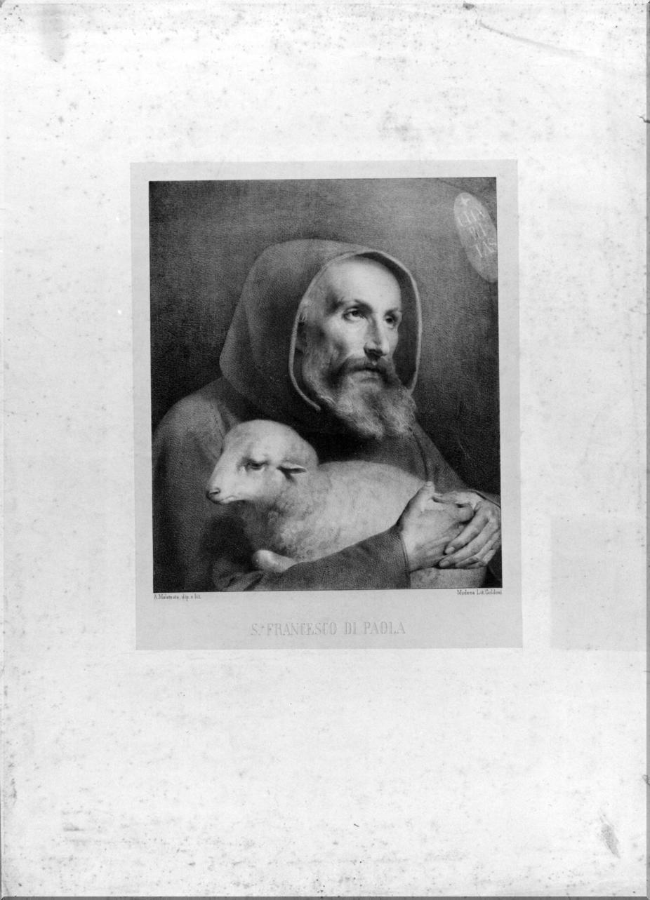 San Francesco di Paola (stampa) di Malatesta Adeodato (sec. XIX)