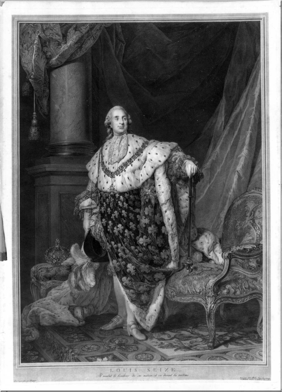 ritratto di Luigi XVI (stampa) di Duplessis Joseph Siffred, Müller Johann Gotthard (sec. XVIII)