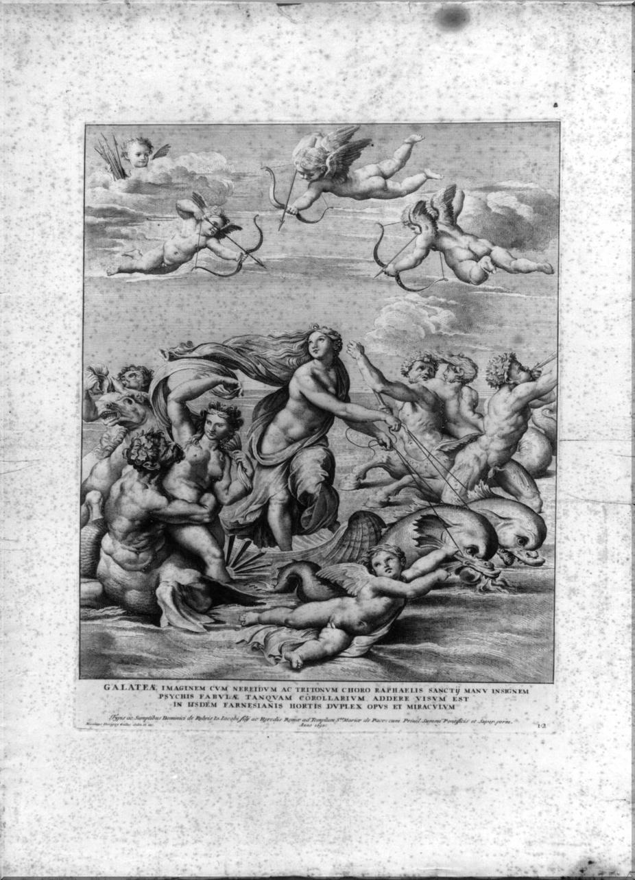 trionfo di Galatea (stampa, serie) di Sanzio Raffaello, Dorigny Nicolas (sec. XVII)