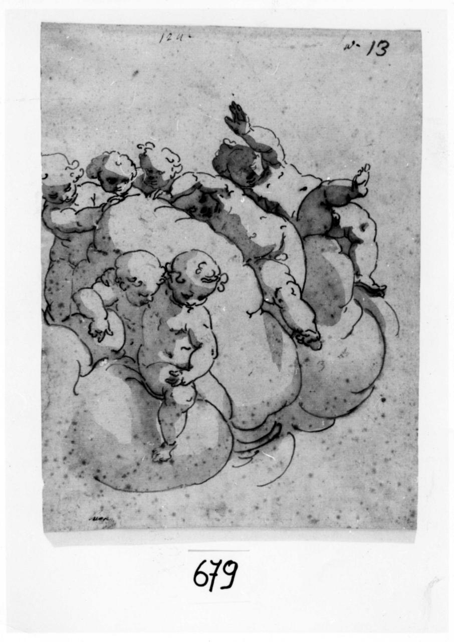 angeli (disegno) di Cambiaso Luca (attribuito) (terzo quarto sec. XVI)