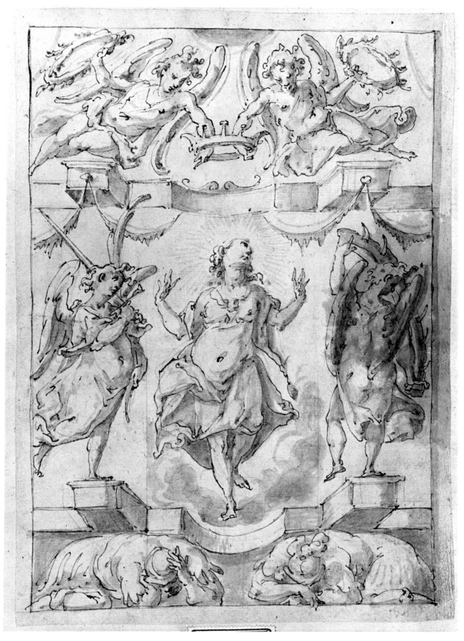 Santa Caterina (disegno) di Marchetti Marco (sec. XVI)