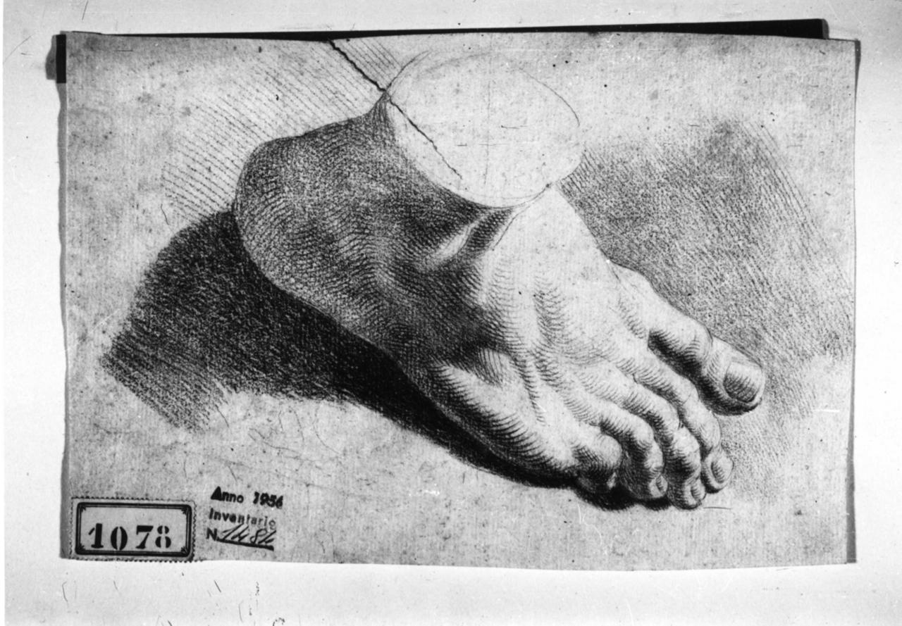 studio di piede (disegno) - ambito italiano (primo quarto sec. XIX)