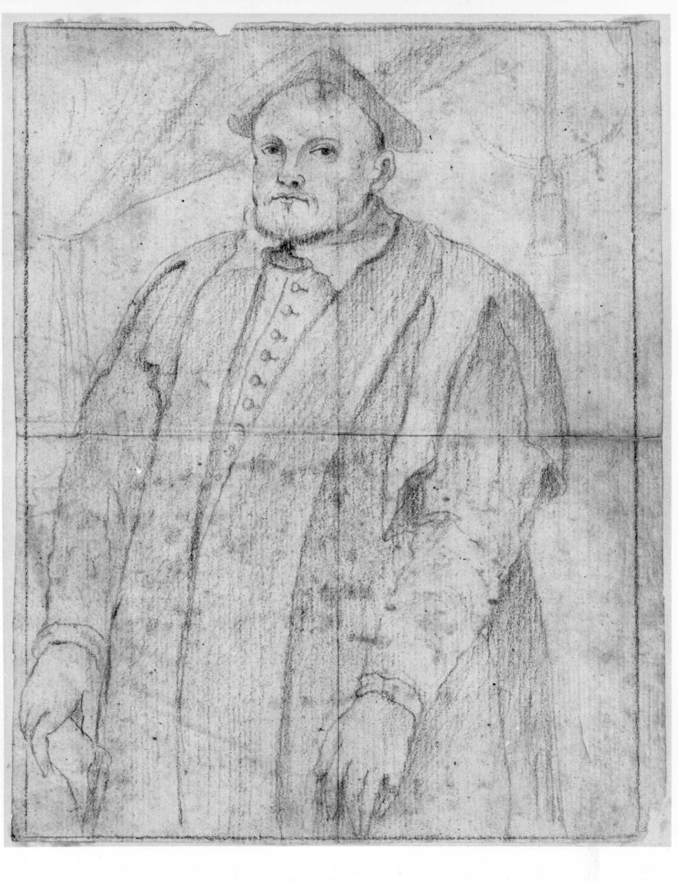 ritratto d'uomo (disegno) - ambito veneto (prima metà sec. XVII)