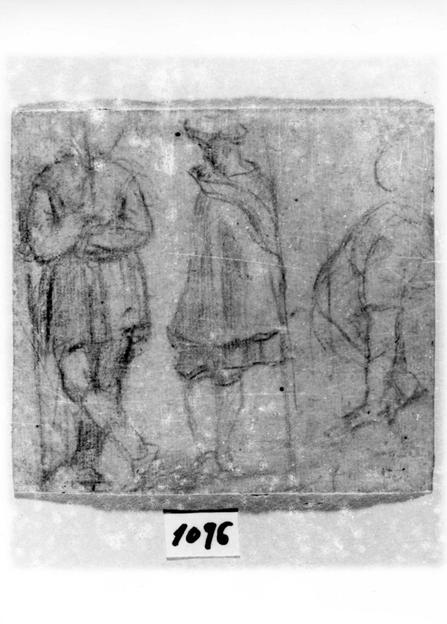famiglia di contadini (disegno) - ambito veneto (seconda metà sec. XVI)
